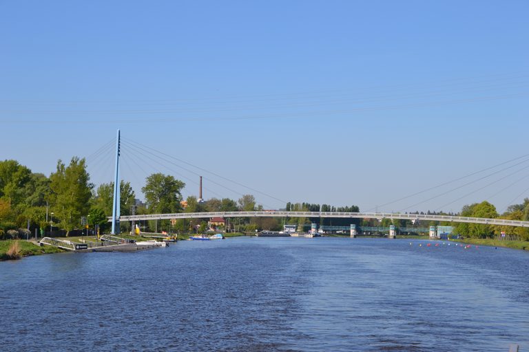 Čelákovice přístaviště a lávka přes Labe sub
